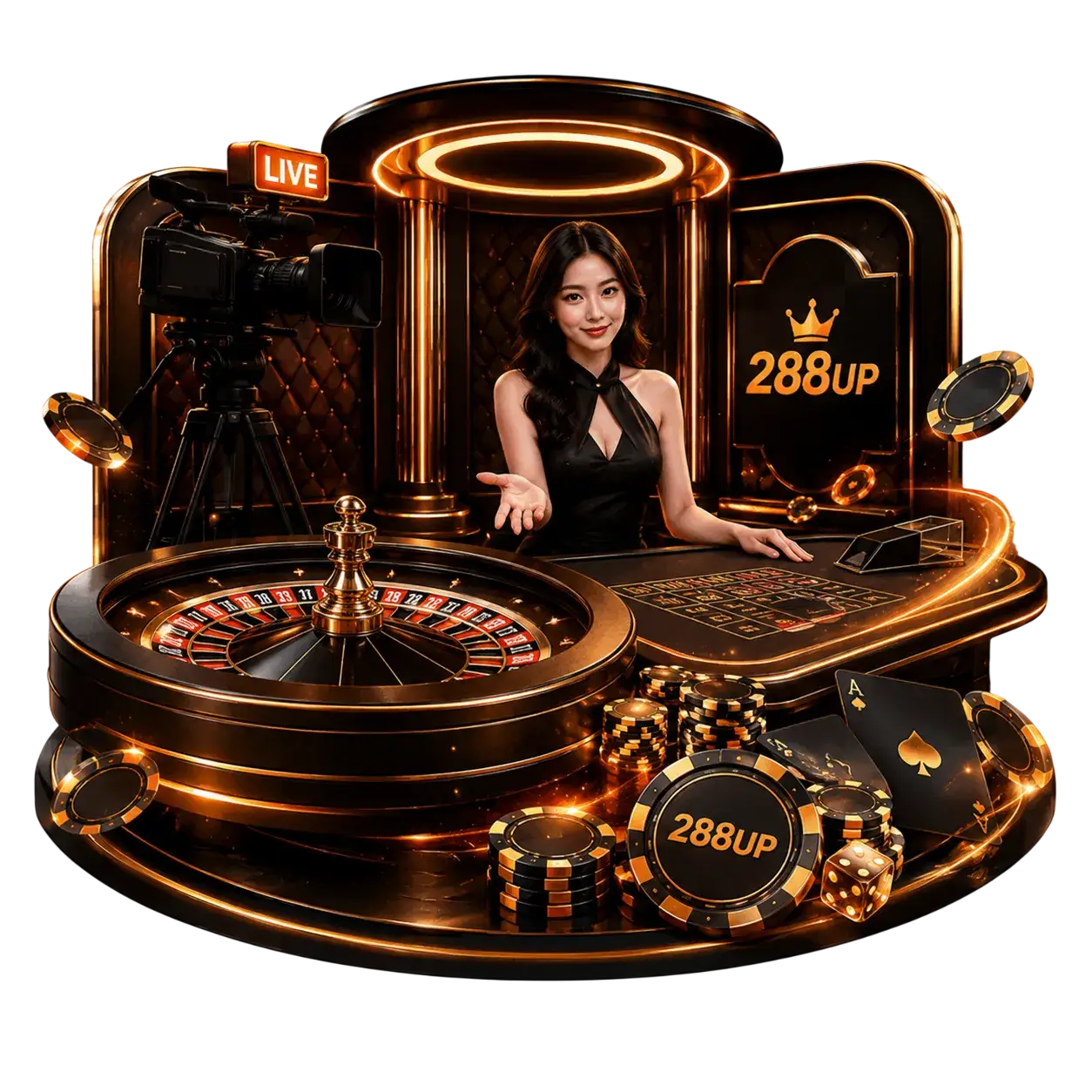 ไอคอนถ่ายทอดสดคาสิโน 288UP